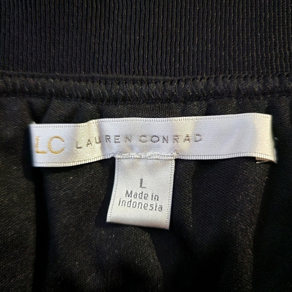 LC Lauren Conrad Make Believe Black Tulle Skirt Layered Elastic Stretch Waist L - Picture 9 of 11